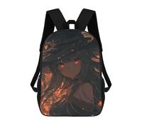 sinyumoney 17inchBackpack Anime Halloween Witch School Backpack 3D Printed School Bags Boys Girls Laptop Backpack for Kids/Students/Adults