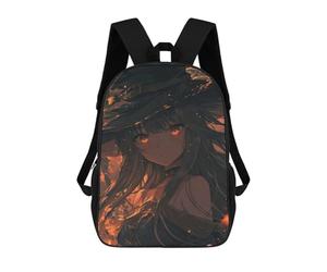 sinyumoney 17inchBackpack Anime Halloween Witch School Backpack 3D Printed School Bags Boys Girls Laptop Backpack for Kids/Students/Adults