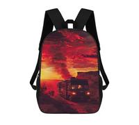 sinyumoney 17inchBackpack Apocalyptic RV Journey School Backpack 3D Printed School Bags Boys Girls Laptop Backpack for Kids/Students/Adults