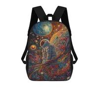 sinyumoney 17inchBackpack Astronaut Journey School Backpack 3D Printed School Bags Boys Girls Laptop Backpack for Kids/Students/Adults