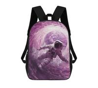 sinyumoney 17inchBackpack Astronaut Space Surfer School Backpack 3D Printed School Bags Boys Girls Laptop Backpack for Kids/Students/Adults