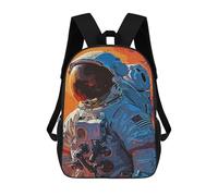 sinyumoney 17inchBackpack Astronauts Artistic School Backpack 3D Printed School Bags Boys Girls Laptop Backpack for Kids/Students/Adults