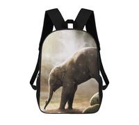sinyumoney 17inchBackpack Baby Elephant And Mouse School Backpack 3D Printed School Bags Boys Girls Laptop Backpack for Kids/Students/Adults