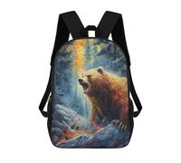 sinyumoney 17inchBackpack Bear Colorful School Backpack 3D Printed School Bags Boys Girls Laptop Backpack for Kids/Students/Adults