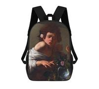 sinyumoney 17inchBackpack Boy Bitten by A Lizard School Backpack 3D Printed School Bags Boys Girls Laptop Backpack for Kids/Students/Adults