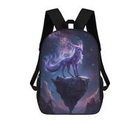 sinyumoney 17inchBackpack Celestial Fox on Floating Island School Backpack 3D Printed School Bags Boys Girls Laptop Backpack for Kids/Students/Adults