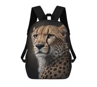 sinyumoney 17inchBackpack Cheetah Portrait School Backpack 3D Printed School Bags Boys Girls Laptop Backpack for Kids/Students/Adults