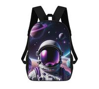 sinyumoney 17inchBackpack Close Up Astronaut Space School Backpack 3D Printed School Bags Boys Girls Laptop Backpack for Kids/Students/Adults