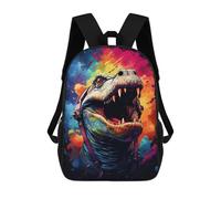 sinyumoney 17inchBackpack Colorful Dinosaur Art Print School Backpack 3D Printed School Bags Boys Girls Laptop Backpack for Kids/Students/Adults