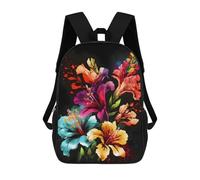 sinyumoney 17inchBackpack Colorful Flowers 690 School Backpack 3D Printed School Bags Boys Girls Laptop Backpack for Kids/Students/Adults