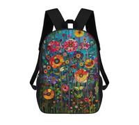 sinyumoney 17inchBackpack Colorful Garden Mosaic Art School Backpack 3D Printed School Bags Boys Girls Laptop Backpack for Kids/Students/Adults