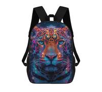 sinyumoney 17inchBackpack Colorful Leopard Portrait-1 School Backpack 3D Printed School Bags Boys Girls Laptop Backpack for Kids/Students/Adults