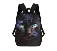 sinyumoney 17inchBackpack Cosmic Cat Eyes Art Print School Backpack 3D Printed School Bags Boys Girls Laptop Backpack for Kids/Students/Adults