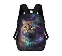 sinyumoney 17inchBackpack Cosmic Cat Portrait-63 School Backpack 3D Printed School Bags Boys Girls Laptop Backpack for Kids/Students/Adults