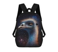 sinyumoney 17inchBackpack Cosmic Emu Portrait-1 School Backpack 3D Printed School Bags Boys Girls Laptop Backpack for Kids/Students/Adults