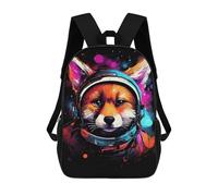 sinyumoney 17inchBackpack Cosmic Fox in Spacesuit School Backpack 3D Printed School Bags Boys Girls Laptop Backpack for Kids/Students/Adults