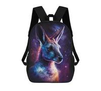 sinyumoney 17inchBackpack Cosmic Kangaroo Portrait-12 School Backpack 3D Printed School Bags Boys Girls Laptop Backpack for Kids/Students/Adults