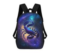 sinyumoney 17inchBackpack Cosmic Scorpion Art Print School Backpack 3D Printed School Bags Boys Girls Laptop Backpack for Kids/Students/Adults