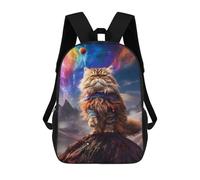 sinyumoney 17inchBackpack Cute Cat Galaxys School Backpack 3D Printed School Bags Boys Girls Laptop Backpack for Kids/Students/Adults