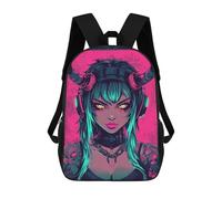 sinyumoney 17inchBackpack Devil Girl Art Print School Backpack 3D Printed School Bags Boys Girls Laptop Backpack for Kids/Students/Adults
