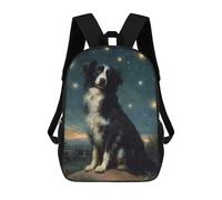 sinyumoney 17inchBackpack Dog Under The Stars School Backpack 3D Printed School Bags Boys Girls Laptop Backpack for Kids/Students/Adults