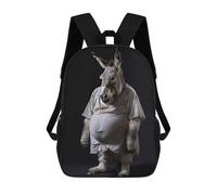sinyumoney 17inchBackpack Donkey Fat School Backpack 3D Printed School Bags Boys Girls Laptop Backpack for Kids/Students/Adults