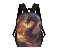sinyumoney 17inchBackpack Dragon Artwork Fantasy -2 School Backpack 3D Printed School Bags Boys Girls Laptop Backpack for Kids/Students/Adults
