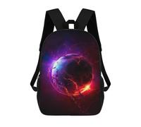 sinyumoney 17inchBackpack Electrified Purple Planet School Backpack 3D Printed School Bags Boys Girls Laptop Backpack for Kids/Students/Adults