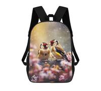 sinyumoney 17inchBackpack Epic Goldfinch Bird Couple School Backpack 3D Printed School Bags Boys Girls Laptop Backpack for Kids/Students/Adults