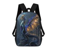 sinyumoney 17inchBackpack Ethereal Starfall Dragon School Backpack 3D Printed School Bags Boys Girls Laptop Backpack for Kids/Students/Adults
