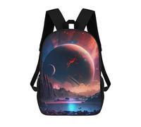 sinyumoney 17inchBackpack Extraterrestrial Universe School Backpack 3D Printed School Bags Boys Girls Laptop Backpack for Kids/Students/Adults