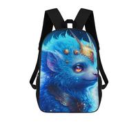 sinyumoney 17inchBackpack Fantasy Blue Unicorn Art Print School Backpack 3D Printed School Bags Boys Girls Laptop Backpack for Kids/Students/Adults