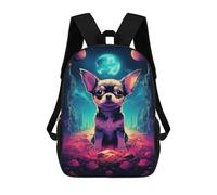 sinyumoney 17inchBackpack Fantasy Chihuahua in Space School Backpack 3D Printed School Bags Boys Girls Laptop Backpack for Kids/Students/Adults