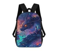 sinyumoney 17inchBackpack Fantasy Dragon And Fairy Adventure School Backpack 3D Printed School Bags Boys Girls Laptop Backpack for Kids/Students/Adults