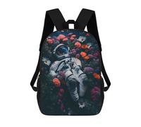 sinyumoney 17inchBackpack Flower Bed School Backpack 3D Printed School Bags Boys Girls Laptop Backpack for Kids/Students/Adults