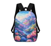 sinyumoney 17inchBackpack Flower City Paradise School Backpack 3D Printed School Bags Boys Girls Laptop Backpack for Kids/Students/Adults