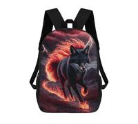 sinyumoney 17inchBackpack Fox Animal School Backpack 3D Printed School Bags Boys Girls Laptop Backpack for Kids/Students/Adults