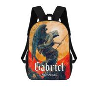 sinyumoney 17inchBackpack Gabriel Archangel Art School Backpack 3D Printed School Bags Boys Girls Laptop Backpack for Kids/Students/Adults