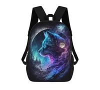 sinyumoney 17inchBackpack Galactic Feline Majesty -1 School Backpack 3D Printed School Bags Boys Girls Laptop Backpack for Kids/Students/Adults