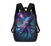 sinyumoney 17inchBackpack Galactic Octopus Art Print-12 School Backpack 3D Printed School Bags Boys Girls Laptop Backpack for Kids/Students/Adults