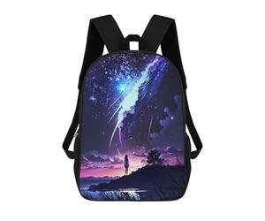 sinyumoney 17inchBackpack Galaxy Comet Twilight School Backpack 3D Printed School Bags Boys Girls Laptop Backpack for Kids/Students/Adults