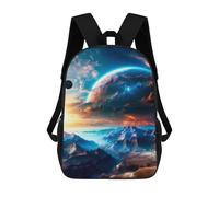 sinyumoney 17inchBackpack Ghost Planet School Backpack 3D Printed School Bags Boys Girls Laptop Backpack for Kids/Students/Adults