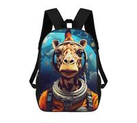 sinyumoney 17inchBackpack Giraffe Astronaut in Space Suit-1 School Backpack 3D Printed School Bags Boys Girls Laptop Backpack for Kids/Students/Adults