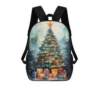 sinyumoney 17inchBackpack Glistening Pine Tree School Backpack 3D Printed School Bags Boys Girls Laptop Backpack for Kids/Students/Adults