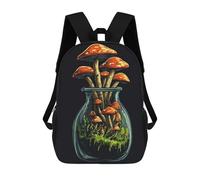 sinyumoney 17inchBackpack Goblincore - Mushrooms in A Jar School Backpack 3D Printed School Bags Boys Girls Laptop Backpack for Kids/Students/Adults