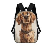 sinyumoney 17inchBackpack Golden Retriever School Backpack 3D Printed School Bags Boys Girls Laptop Backpack for Kids/Students/Adults