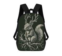 sinyumoney 17inchBackpack Gothic Squirrel with Antlers School Backpack 3D Printed School Bags Boys Girls Laptop Backpack for Kids/Students/Adults