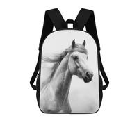 sinyumoney 17inchBackpack Horse Horses School Backpack 3D Printed School Bags Boys Girls Laptop Backpack for Kids/Students/Adults