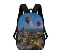 sinyumoney 17inchBackpack Hot Air Balloons Over Cappadocia -3 School Backpack 3D Printed School Bags Boys Girls Laptop Backpack for Kids/Students/Adults