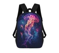 sinyumoney 17inchBackpack Jellyfish Galaxy School Backpack 3D Printed School Bags Boys Girls Laptop Backpack for Kids/Students/Adults